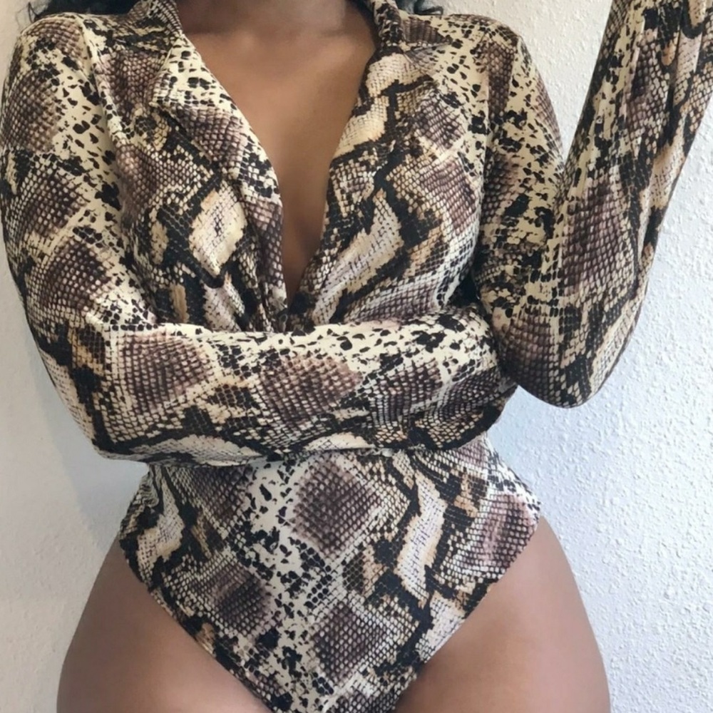 Snake Print Body Suit
